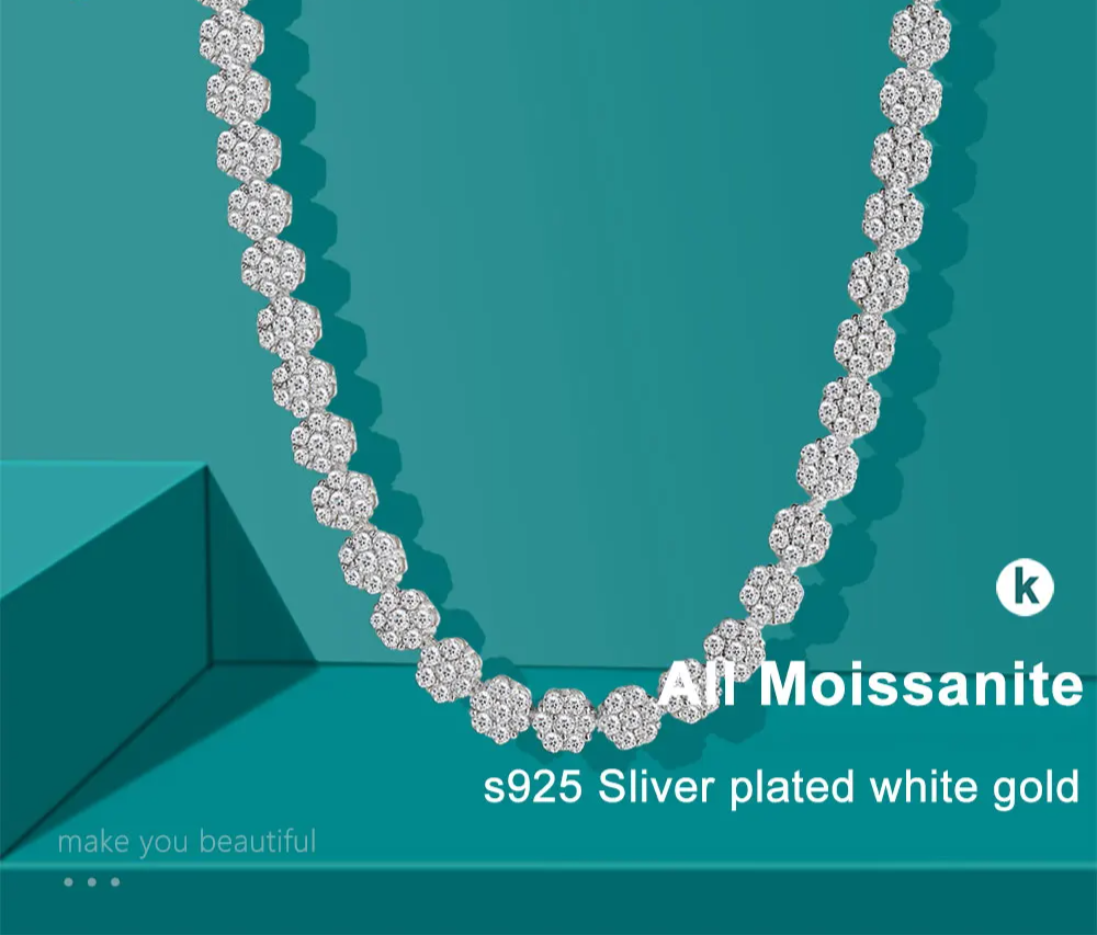 VVS1 Moissanite Tennis Necklaces