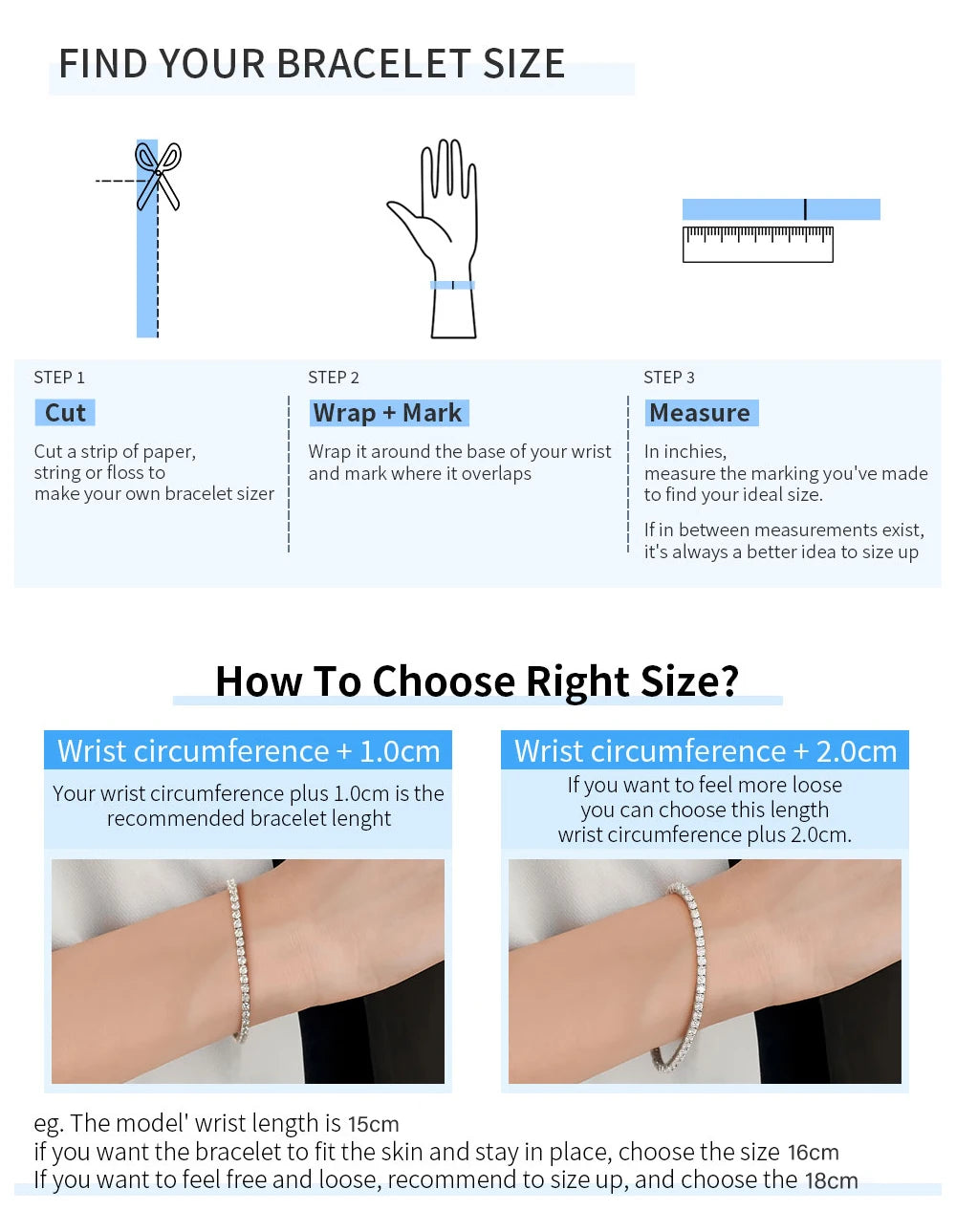 3mm 4mm Moissanite  Full Diamond GRA Tennis Bracelet