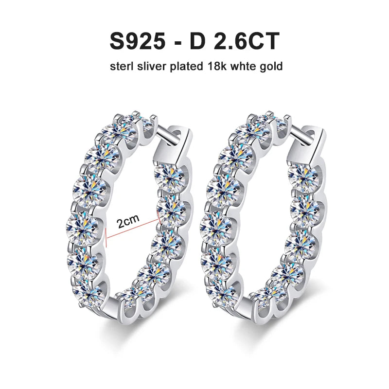 2.6 CT Moissanite Earring
