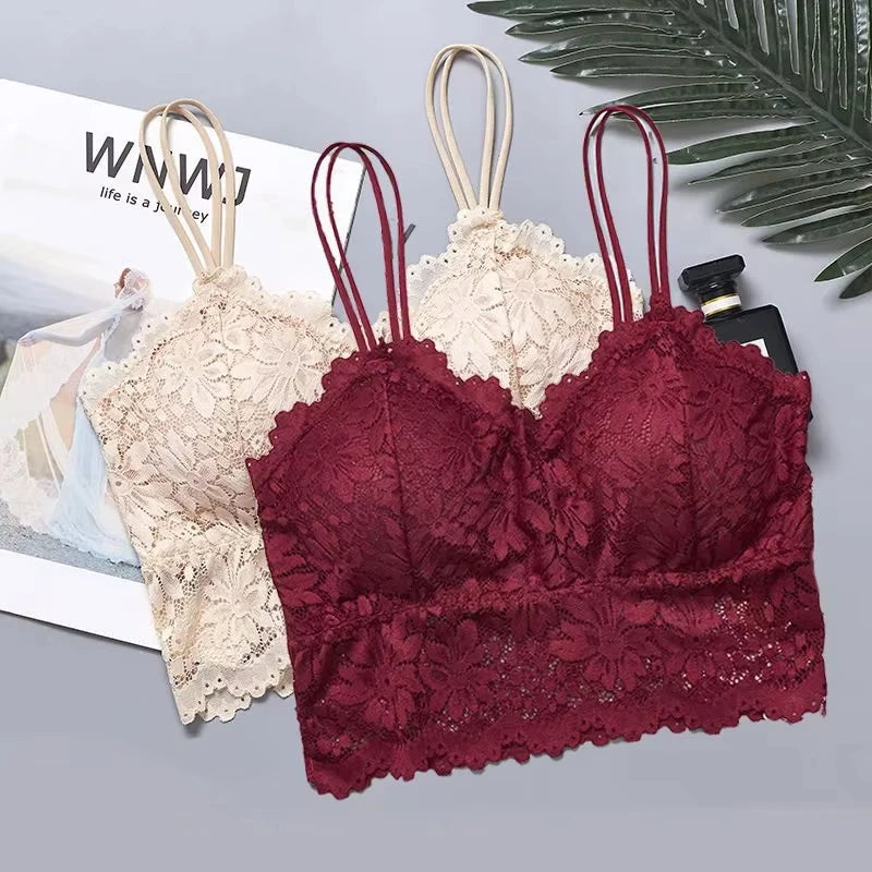 4 pcs Women's Sexy Lace Bra & Panty Set