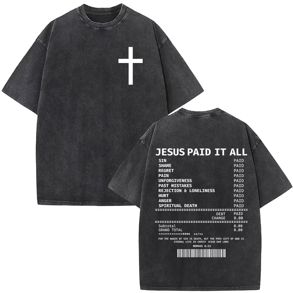 Faith Over Fear Bible Verse Washed T-shirts