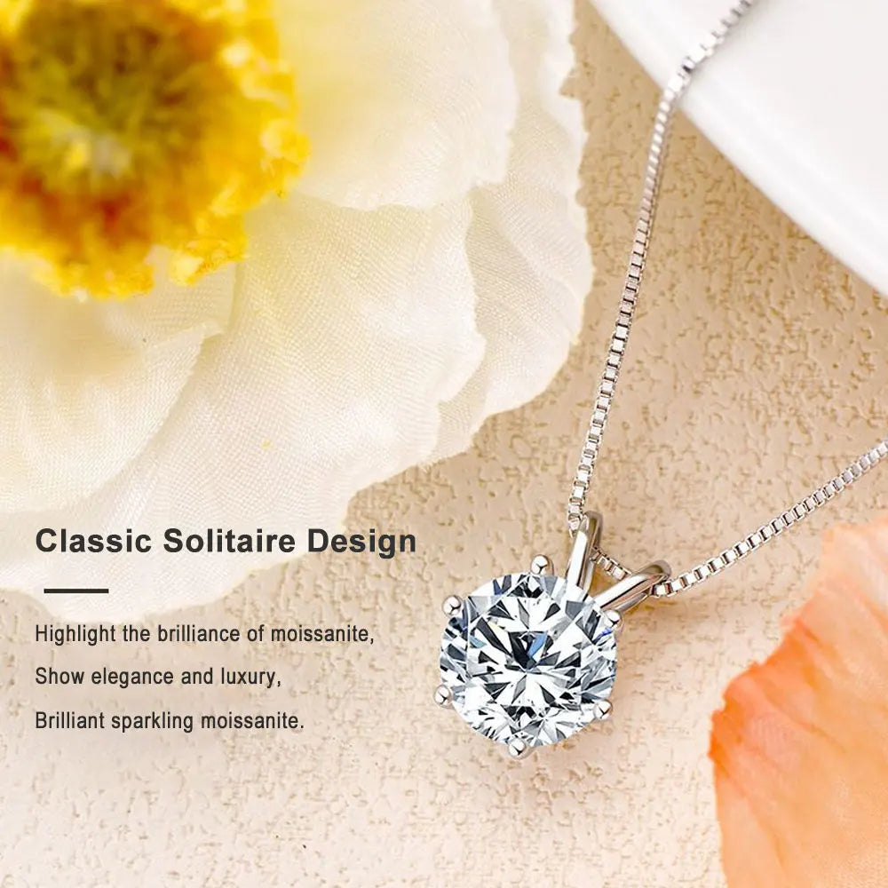1-5 CT Moissanite Dainty Necklace
