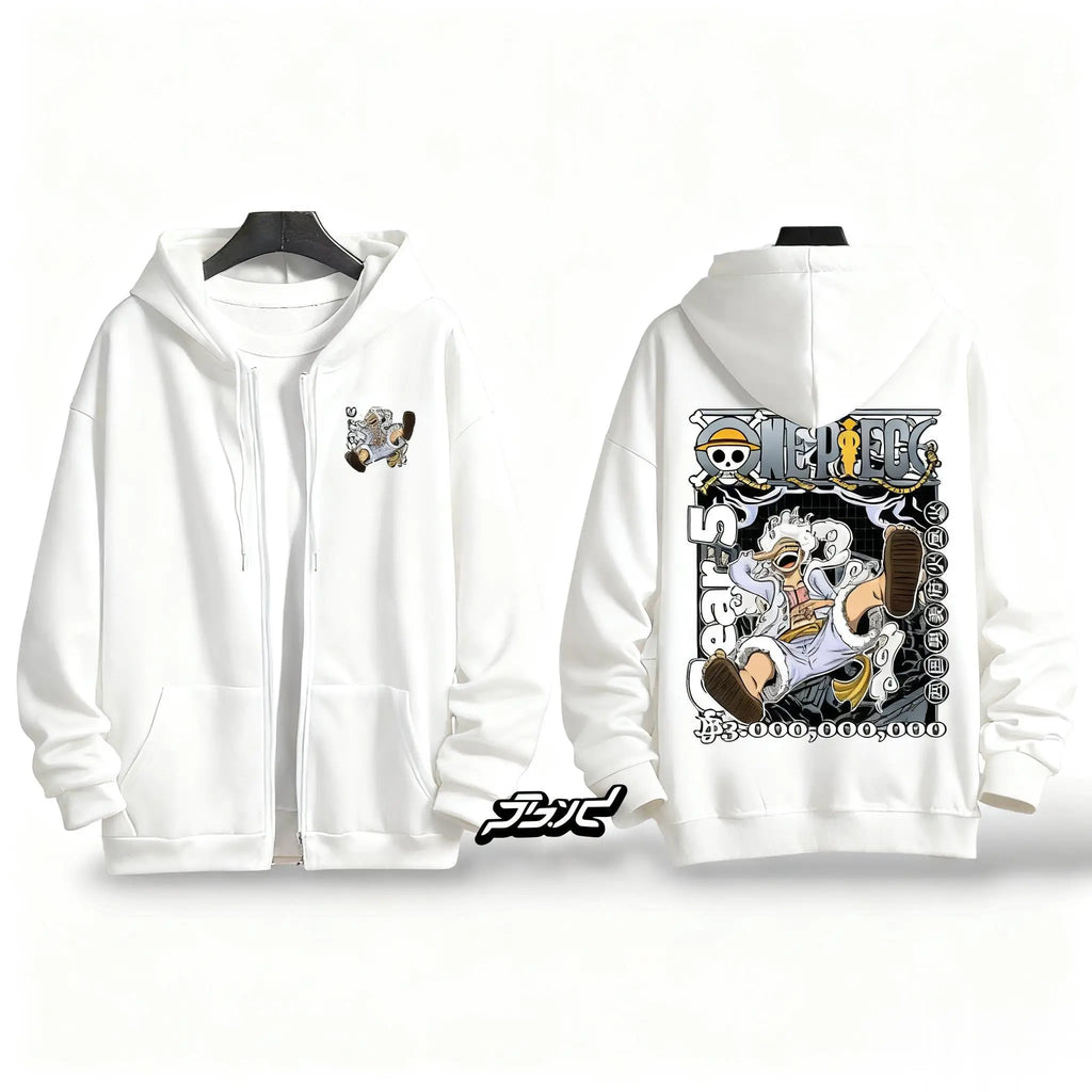 One Piece Zip-Up Graphic Hoodie