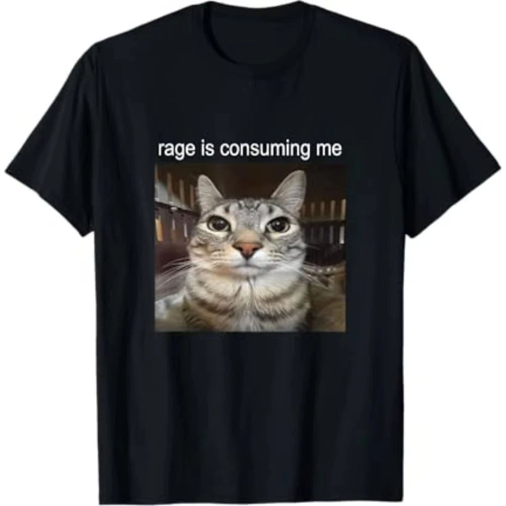 Staring Cat Meme Short-Sleeved T-Shirt