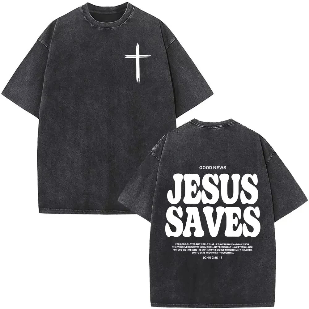 Faith Over Fear Bible Verse Washed T-shirts