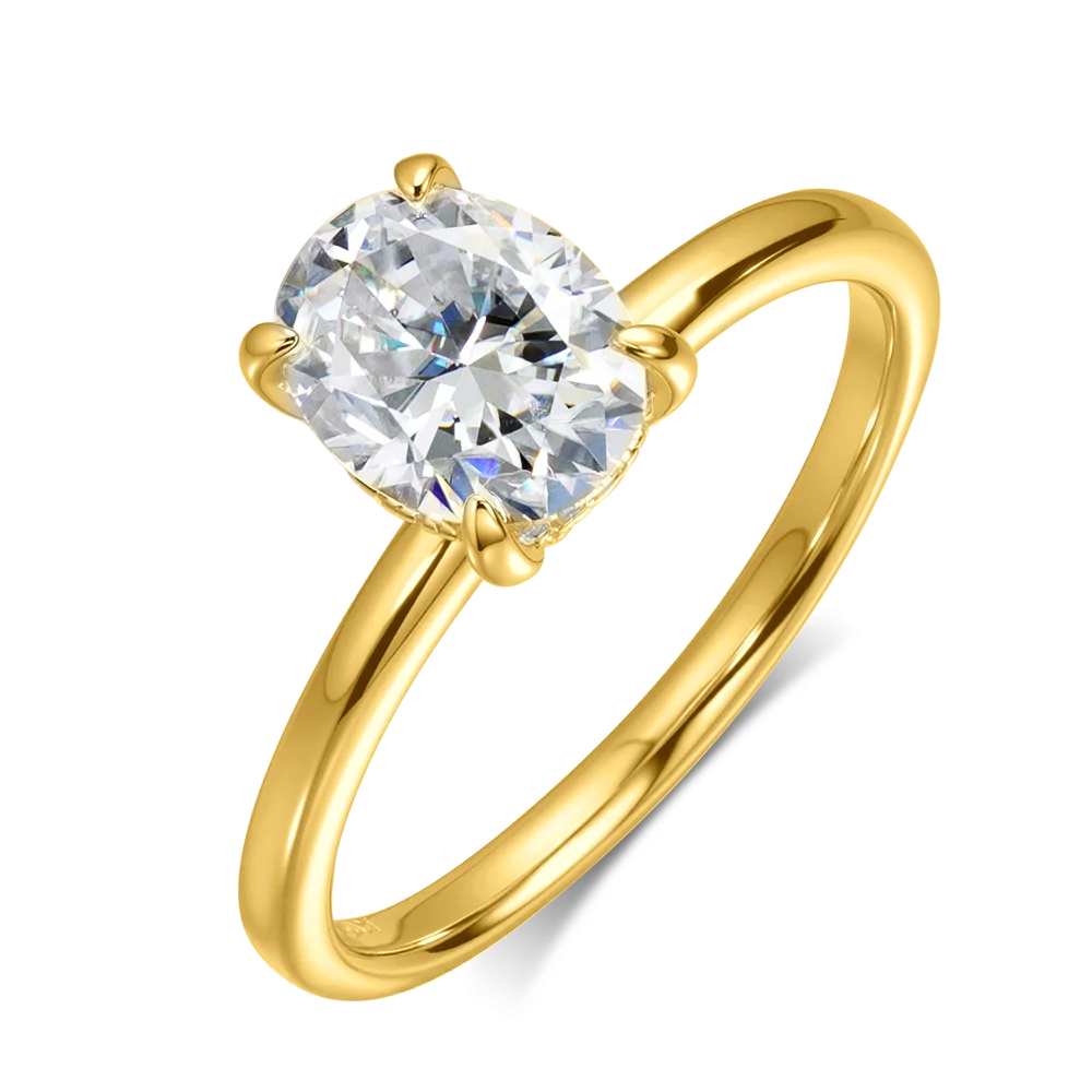 Oval VVS1 Women's  Wedding Ring