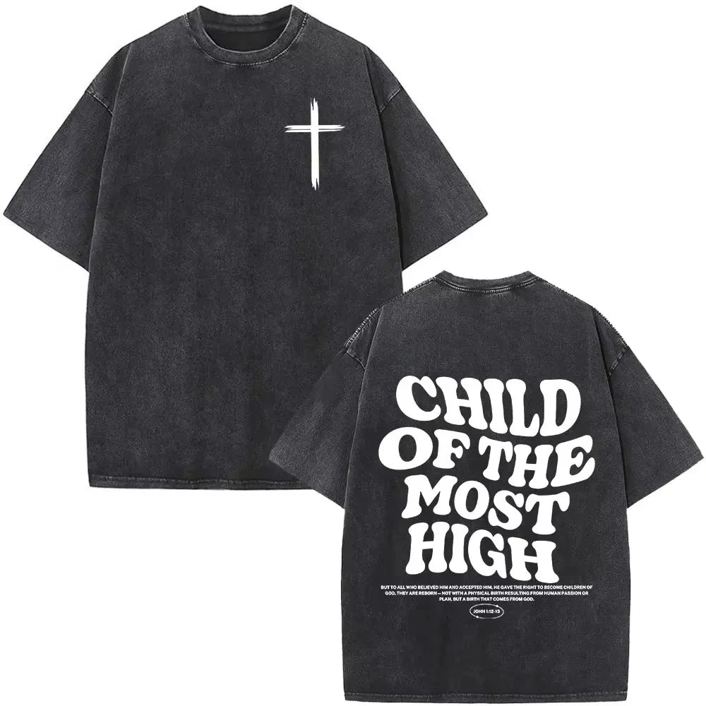 Faith Over Fear Bible Verse Washed T-shirts