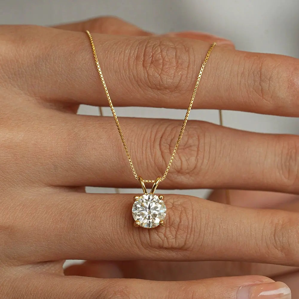 1-5 CT Moissanite Dainty Necklace