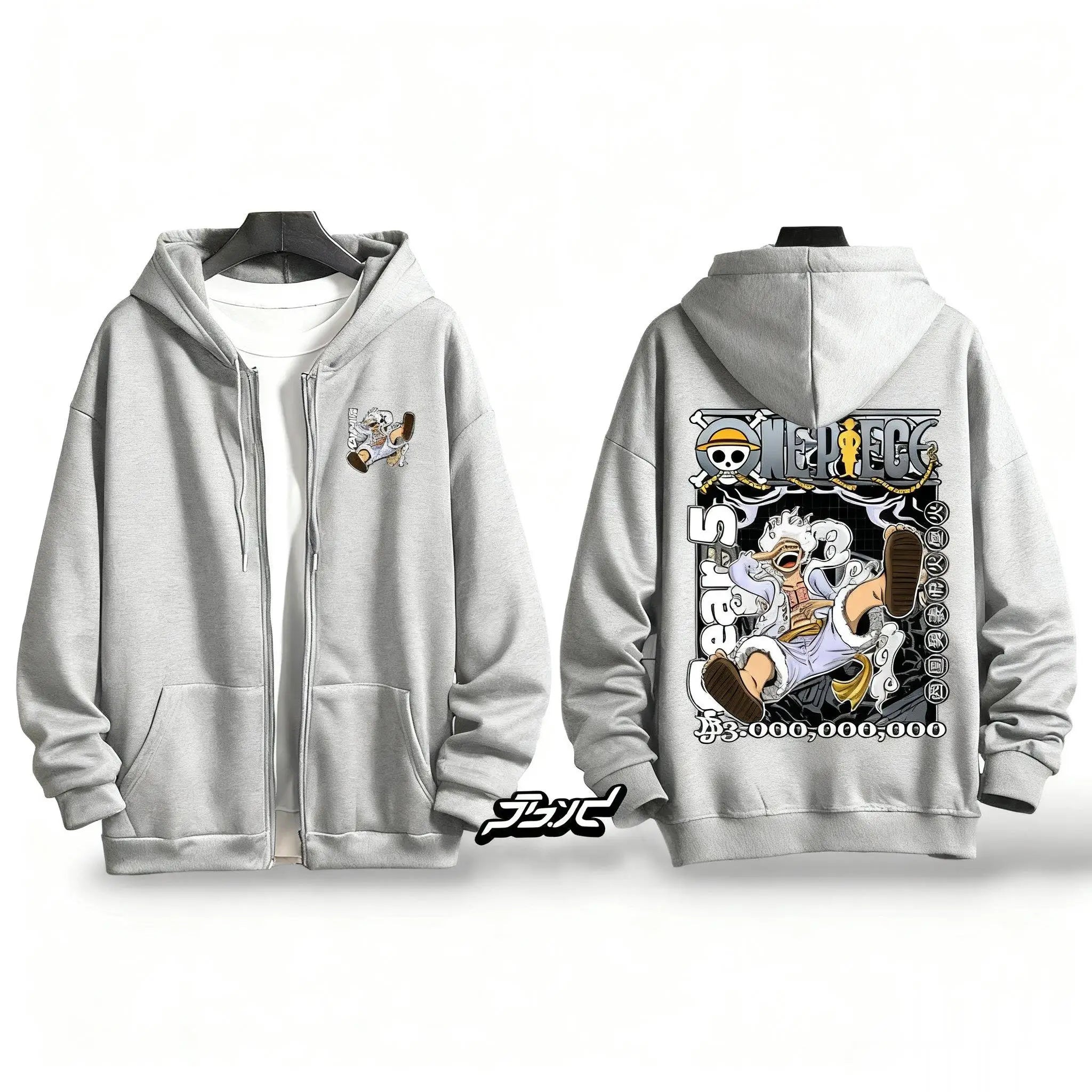 One Piece Zip-Up Graphic Hoodie
