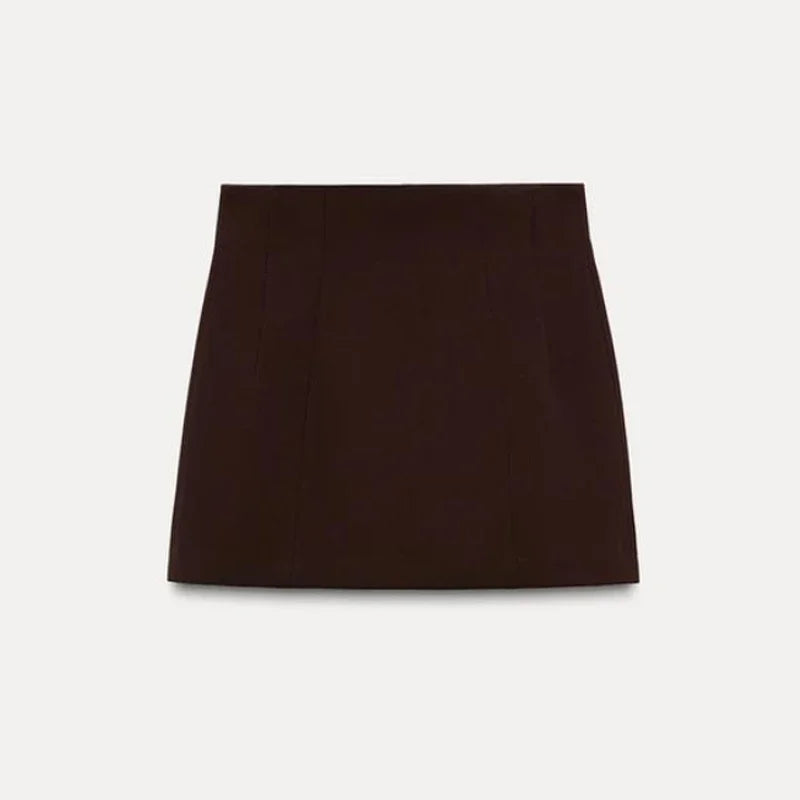 Elegant Lapel Blazer Skirt Set