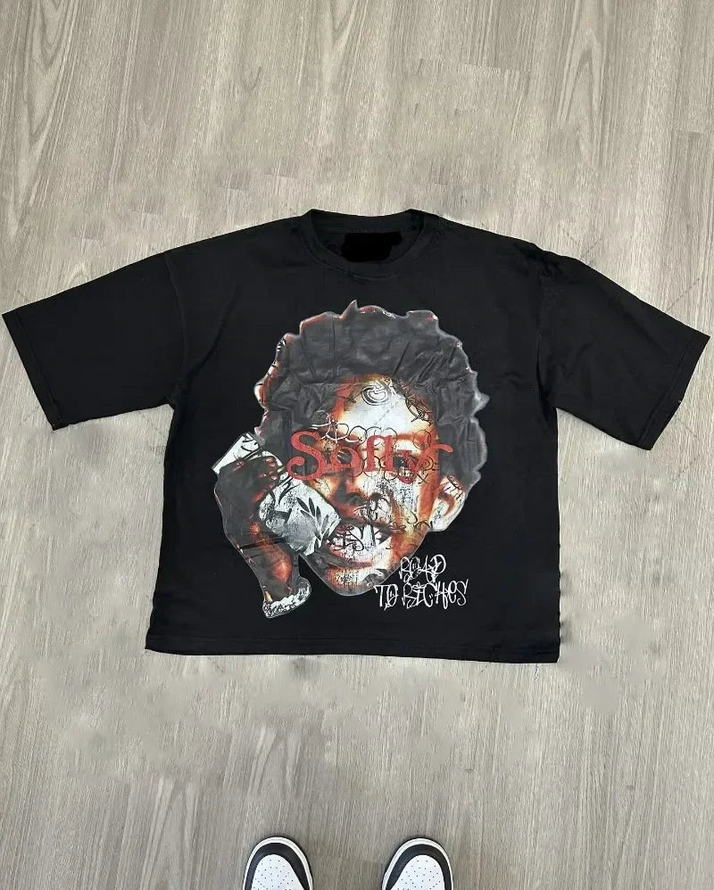 Chic American Anime T-Shirt - PremiumFashionJa