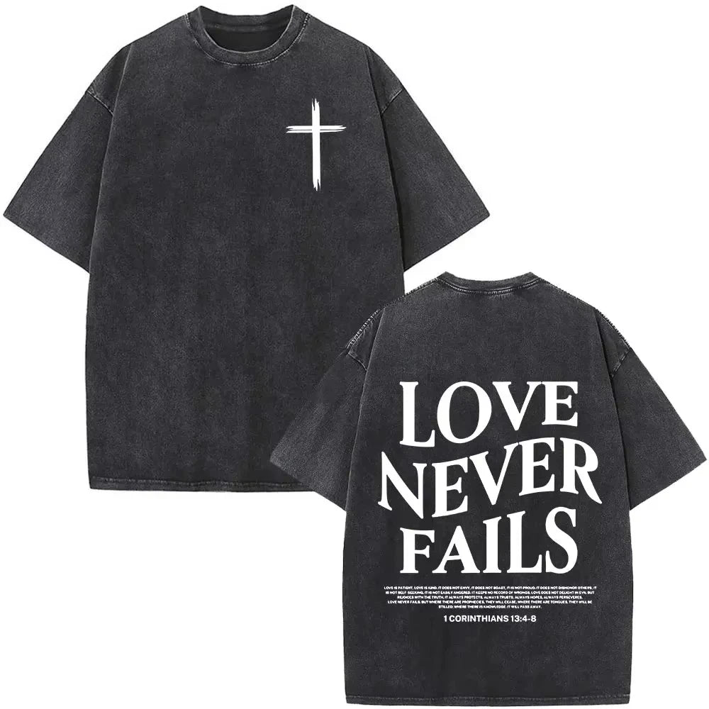 Faith Over Fear Bible Verse Washed T-shirts
