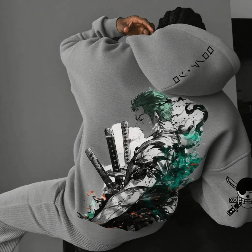 One Piece Zoro Graphic Hoodie