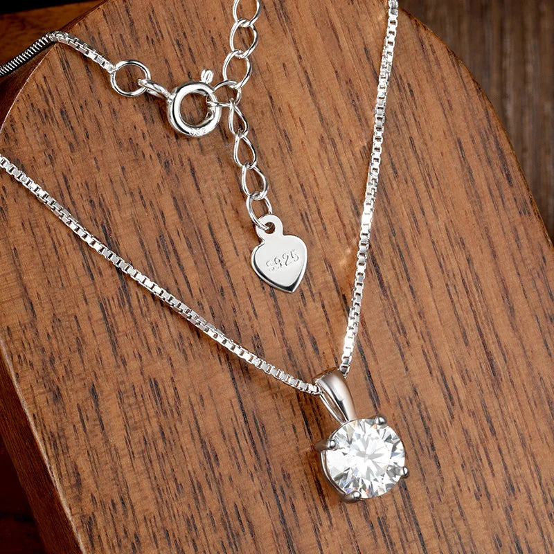 1 ct Moissanite Pendant Necklace