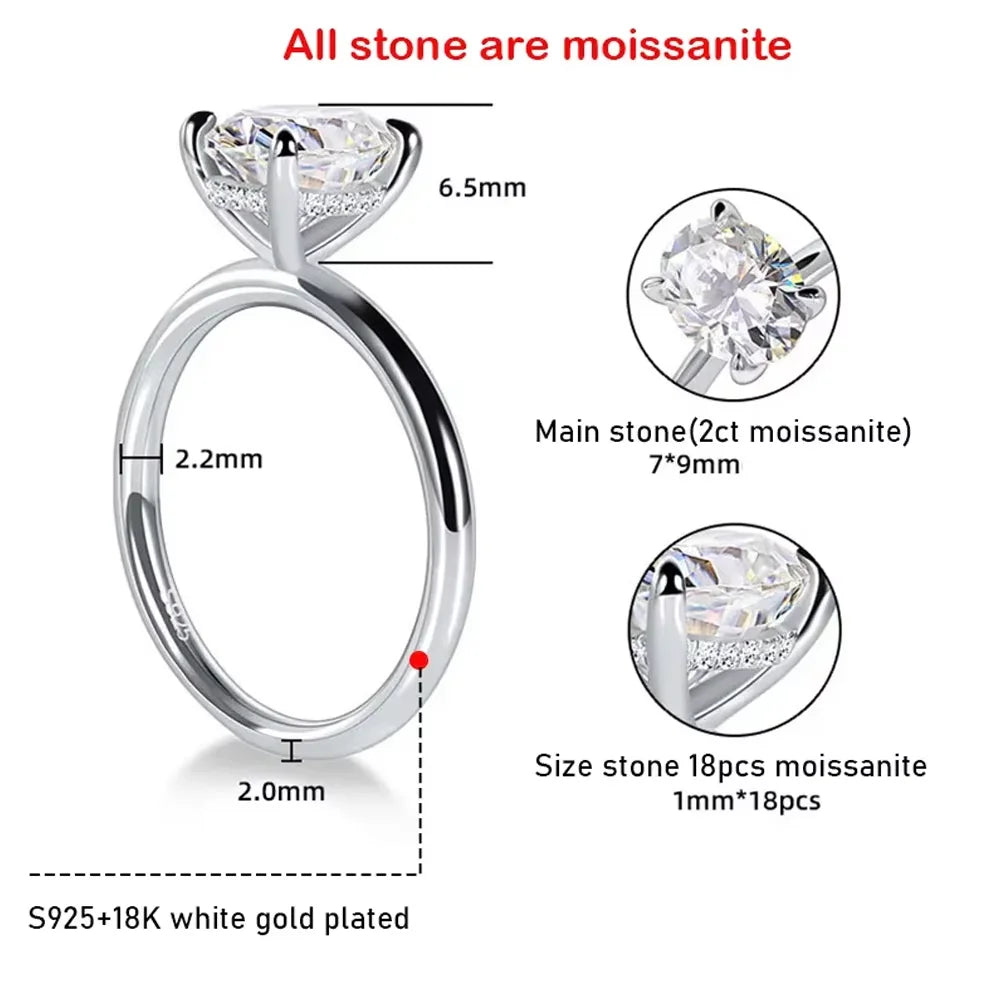 Oval VVS1 Women's  Wedding Ring