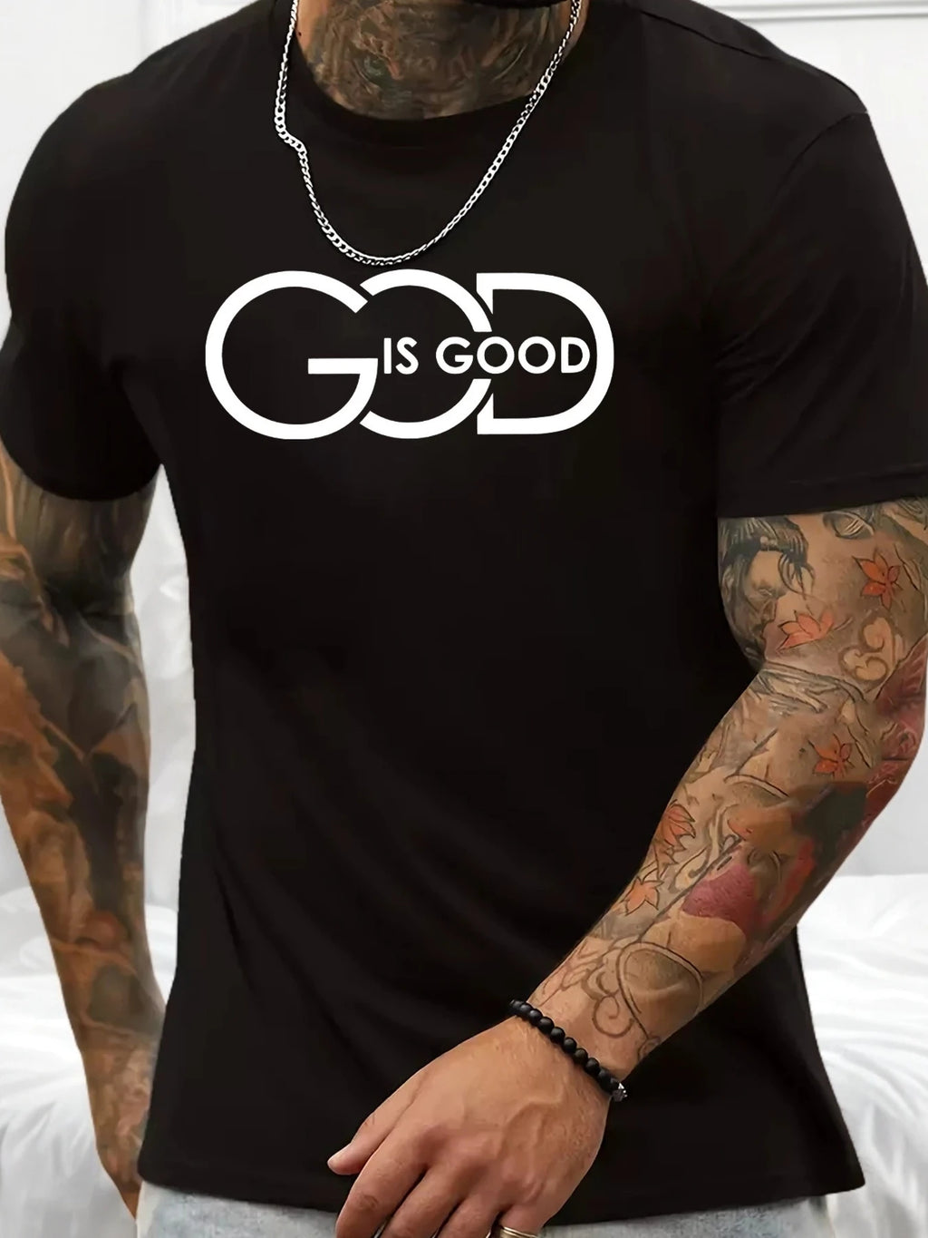 Men's "God Is Good" Printed T-shirt