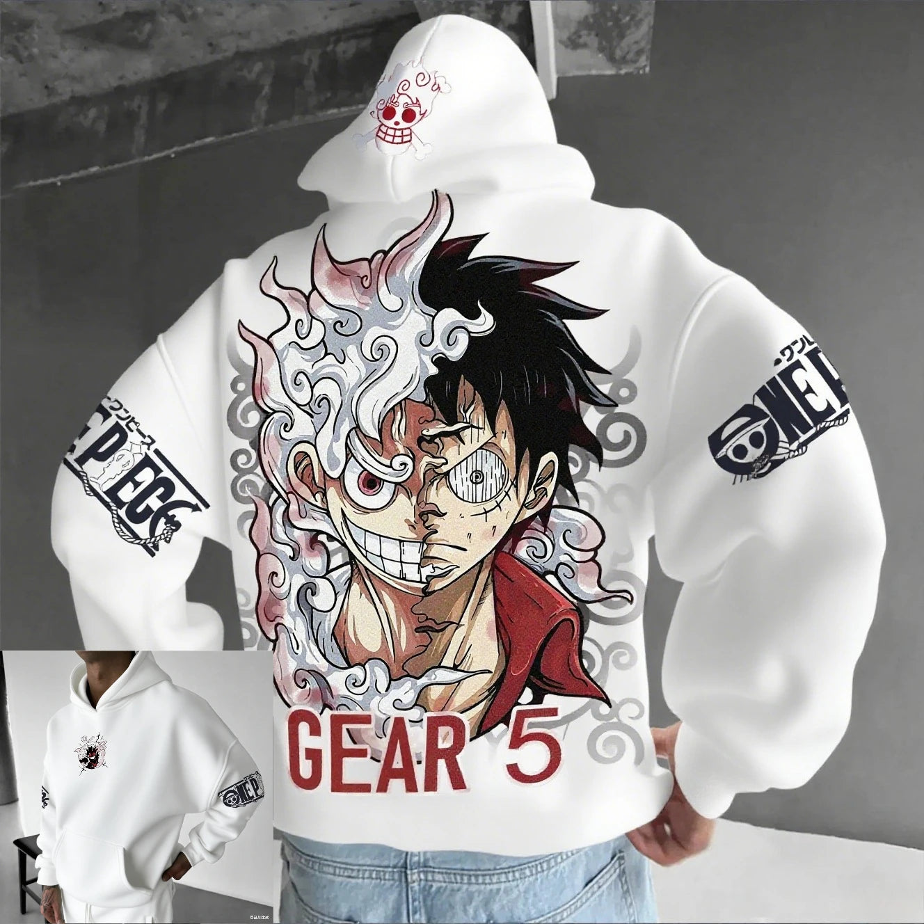 One Piece Luffy Gear 5 Nika Pullover