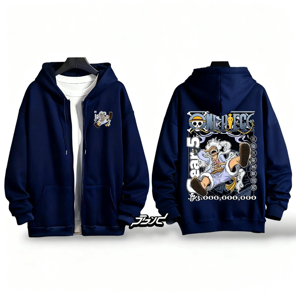 One Piece Zip-Up Graphic Hoodie
