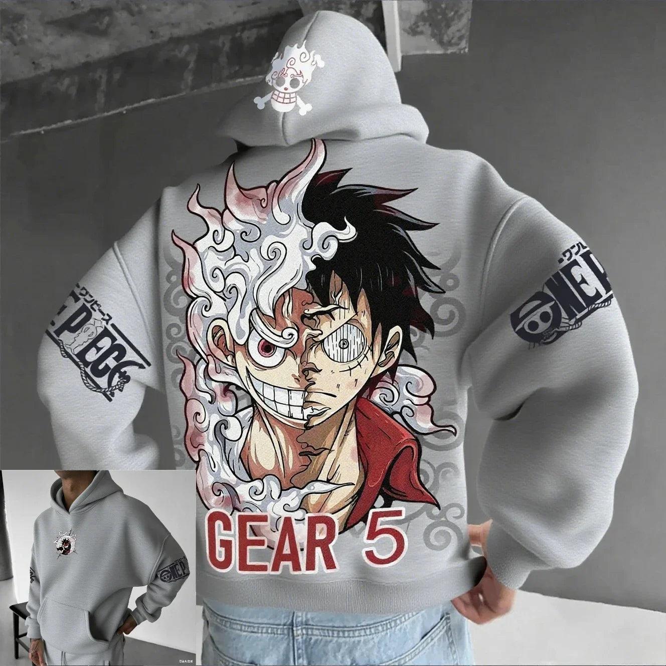 One Piece Luffy Gear 5 Nika Pullover