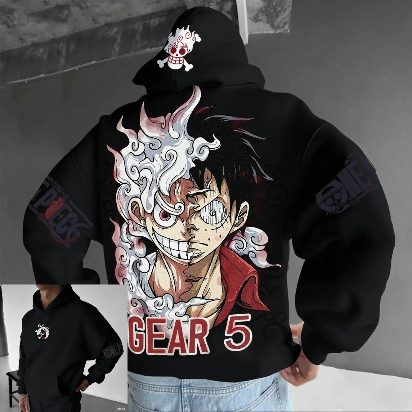 One Piece Luffy Gear 5 Nika Pullover