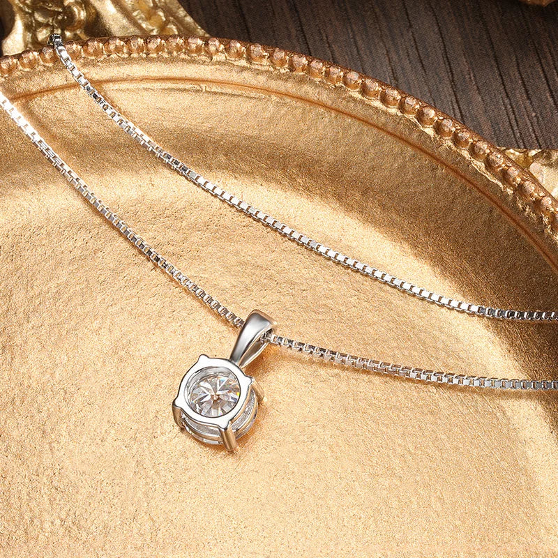 1 ct Moissanite Pendant Necklace