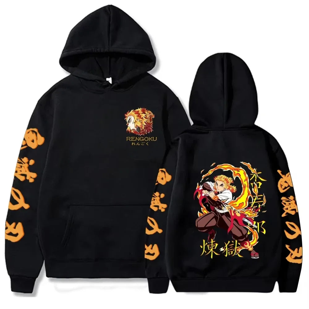 Harajuku Demon Slayer Plus Size Hoodie