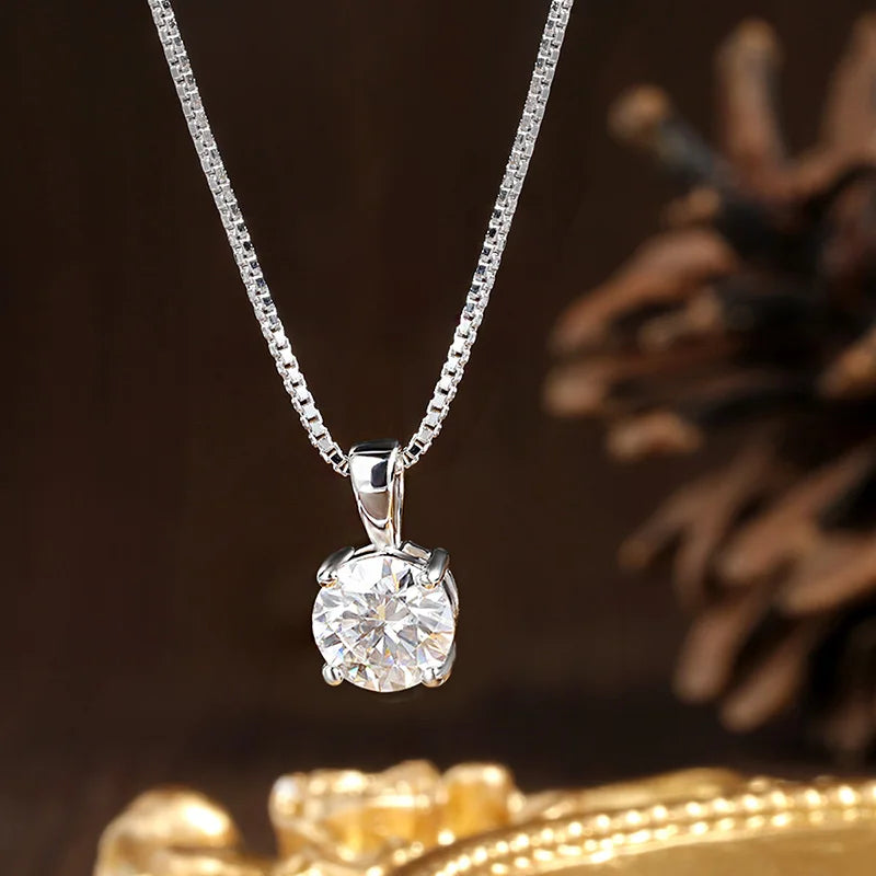1 ct Moissanite Pendant Necklace