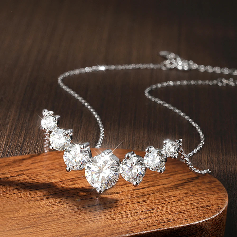 Moissanite 18k White Gold Necklace