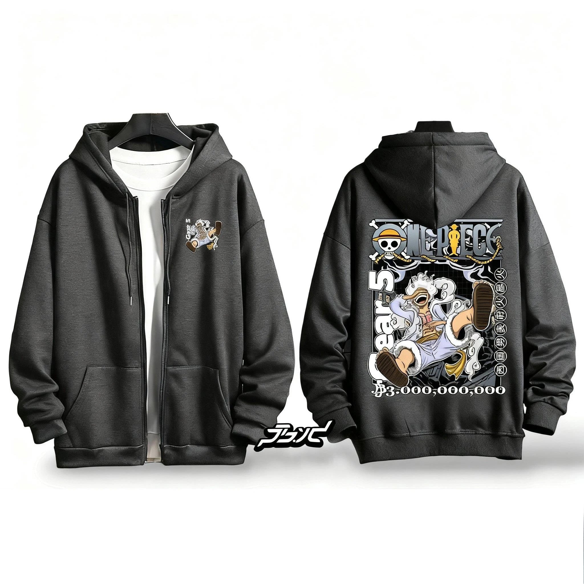 One Piece Zip-Up Graphic Hoodie