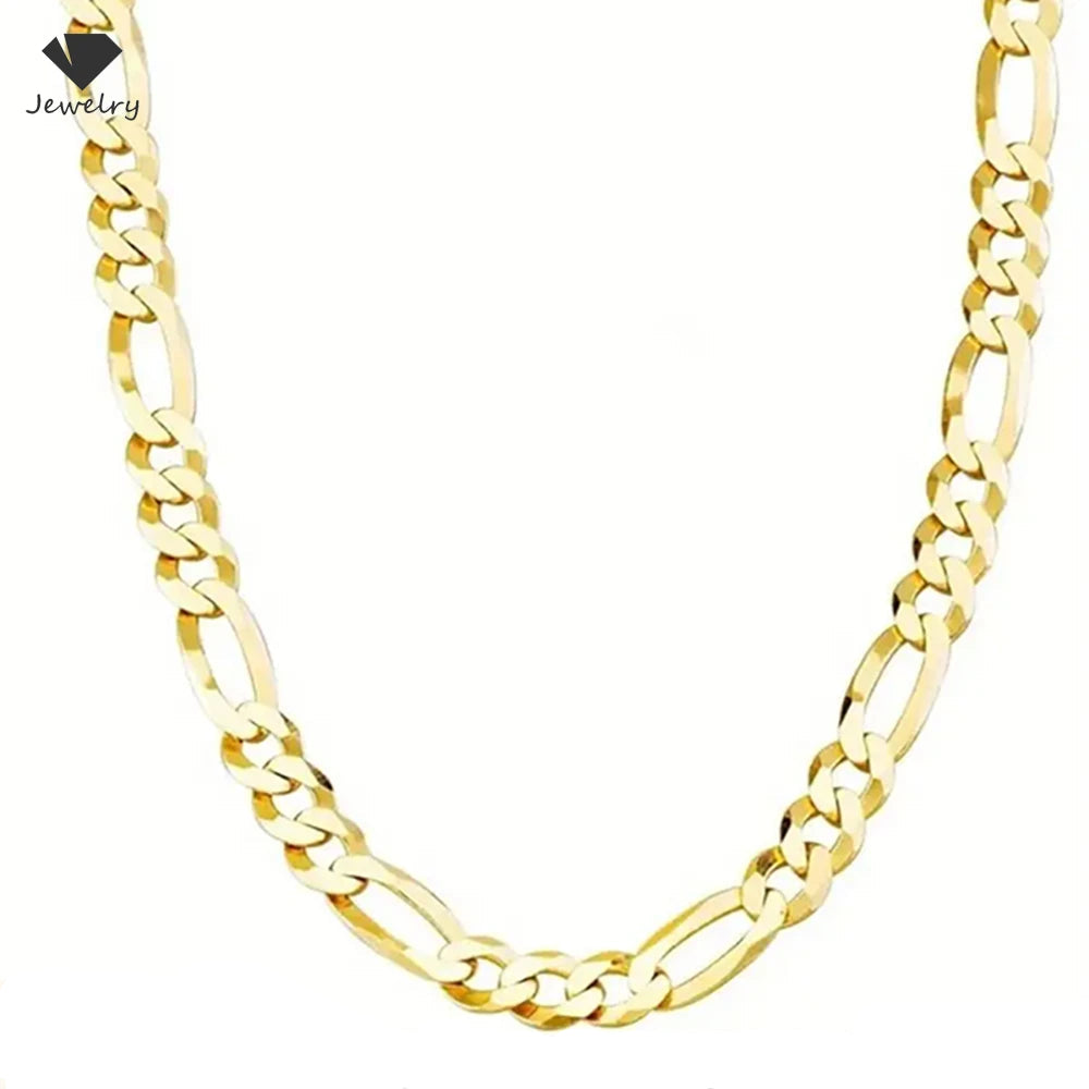 925 Sterling Silver 14K Gold Plated Cuban Link Chain