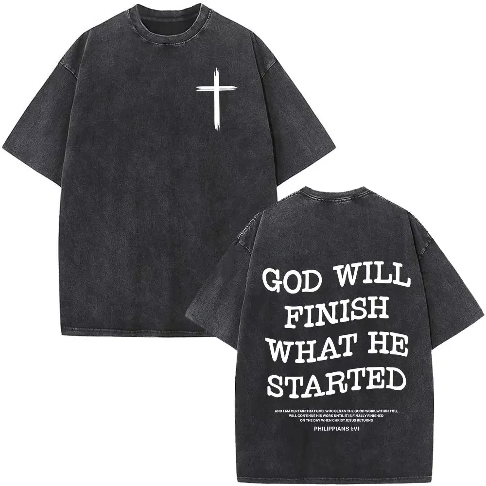 Faith Over Fear Bible Verse Washed T-shirts