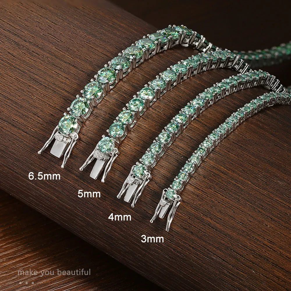 VVS1 Original Green Moissanite Tennis Bracelet