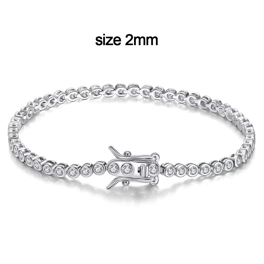 2mm Moissanite Tennis Bracelet