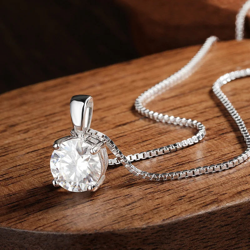 1 ct Moissanite Pendant Necklace