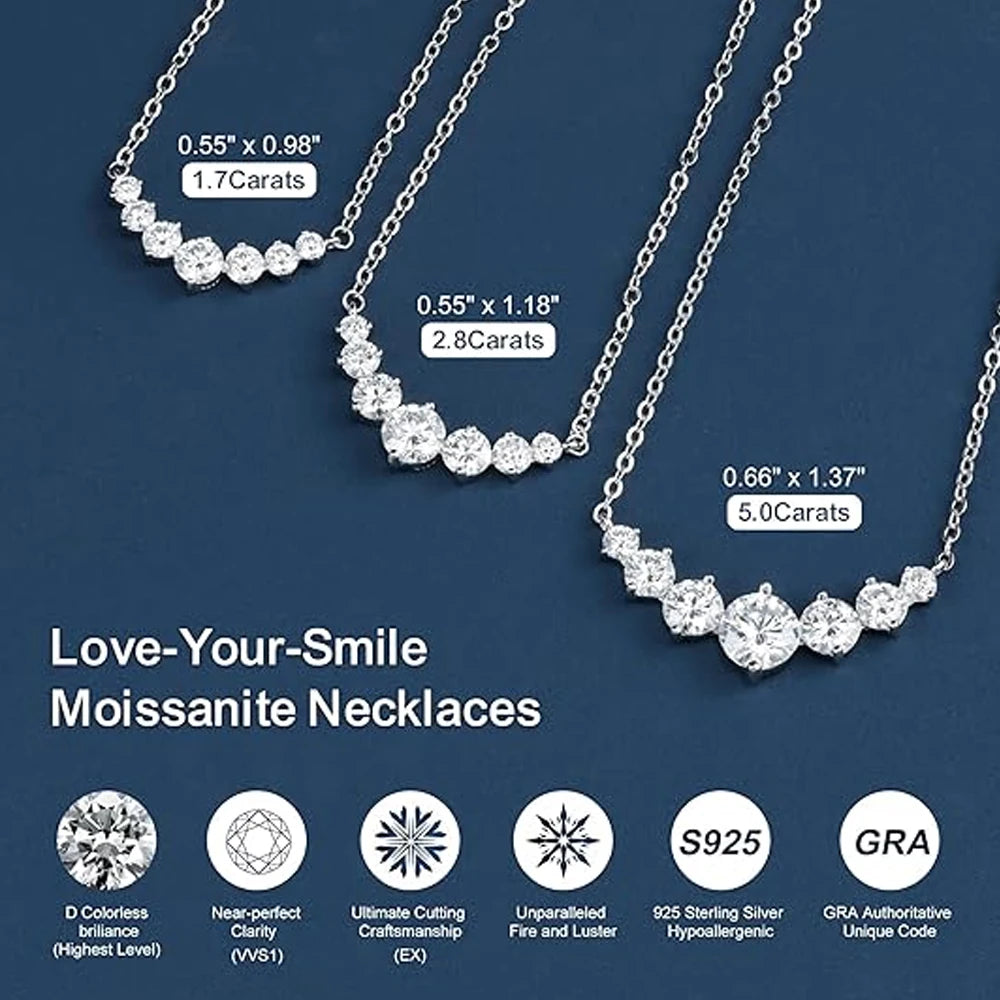 Moissanite 18k White Gold Necklace