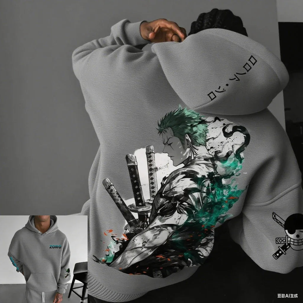 One Piece Zoro Graphic Hoodie