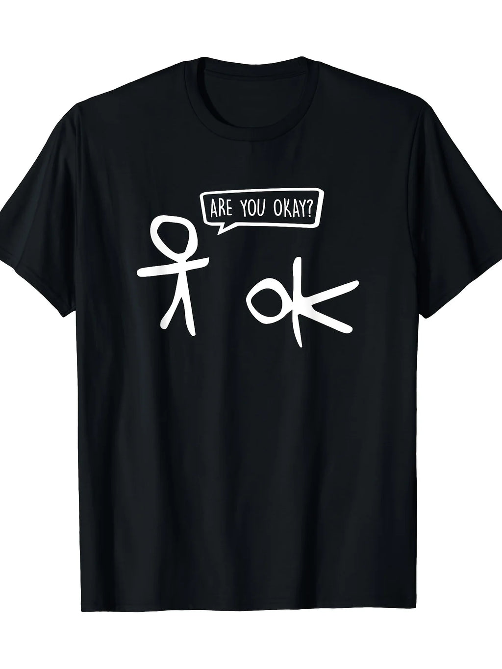 Men's Cotton "Are You Okay?" Graphic T-Shirt
