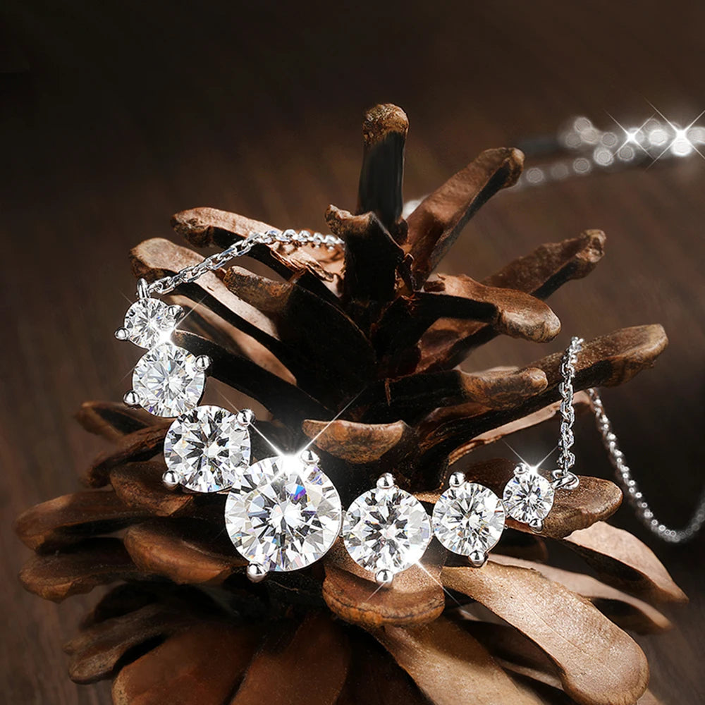 Moissanite 18k White Gold Necklace