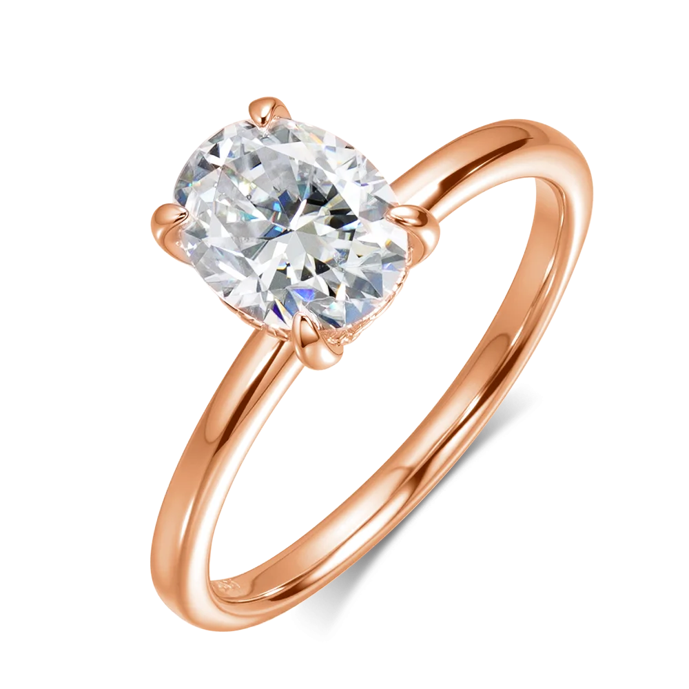 Oval VVS1 Women's  Wedding Ring