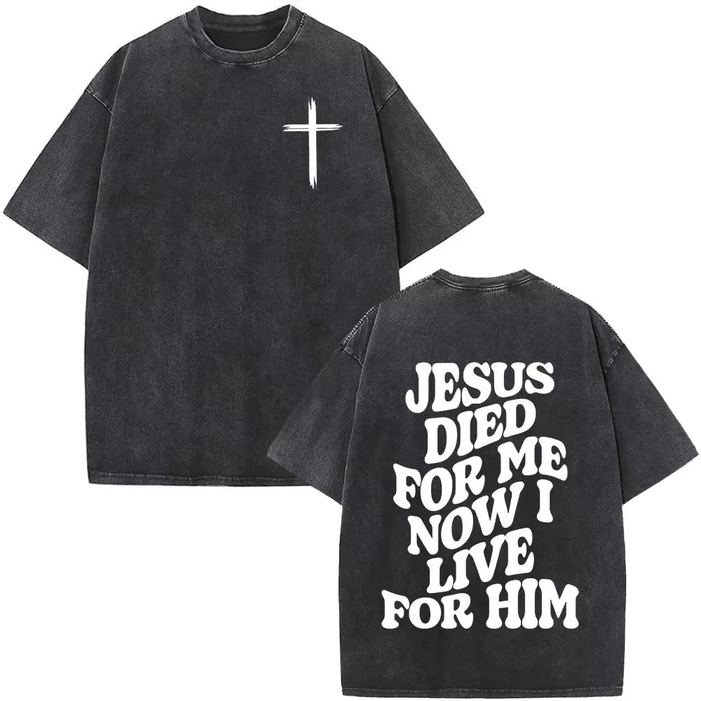 Faith Over Fear Bible Verse Washed T-shirts