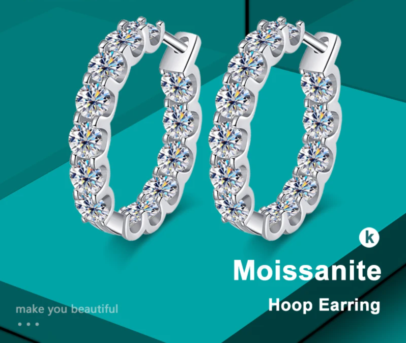 2.6 CT Moissanite Earring
